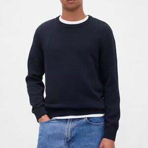 Gap Men's Navy Blue Classic Crewneck Knit Sweater Size L
